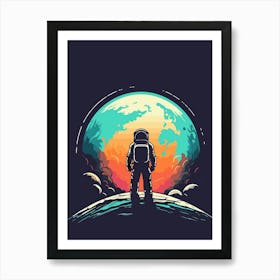 Astronaut In Space 3 Art Print