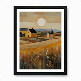 Farm In The Sun Art Print