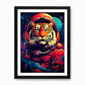 Tiger In Space 2 Art Print