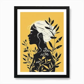 Silhouette Of A Woman 75 Art Print