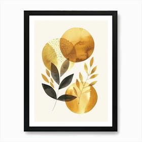 Gold Leaves Canvas Print 1 Art Print