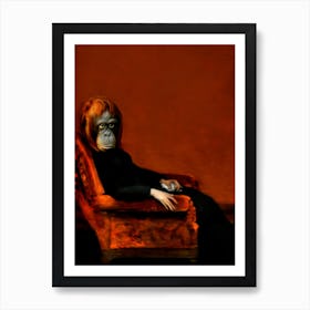 Extraordinary Fae The Urang Utang Pet Portraits Art Print
