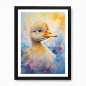 Duckling In The Clouds Watercolour 4 Art Print