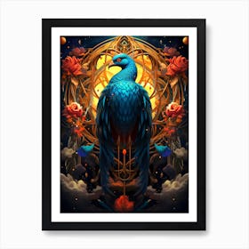 Blue Phoenix Art Print