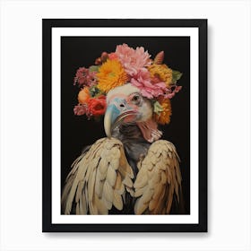 Bird With A Flower Crown Vulture 1 Art Print