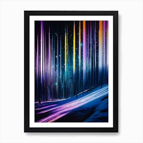 Chromatic Forest Illustrative Abstract Art Print