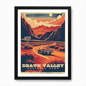 Death Valley National Park Vintage Travel Poste r Art Print