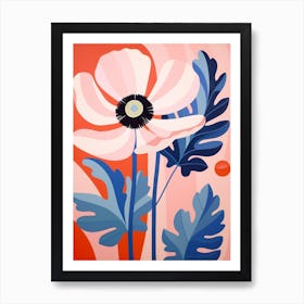 Anemone 4 Hilma Af Klint Inspired Pastel Flower Painting Art Print