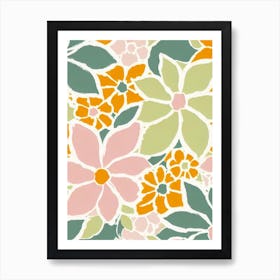 Jasmine Pastel Floral 2 Flower Art Print