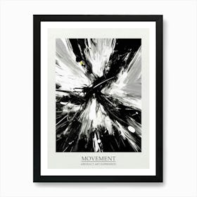Movement Abstract Black And White 1 Poster Art Print