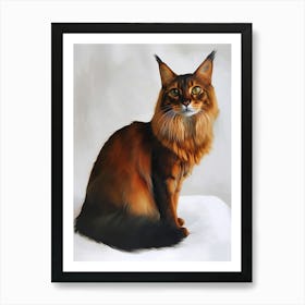 Somali Cat Painting 3 Art Print