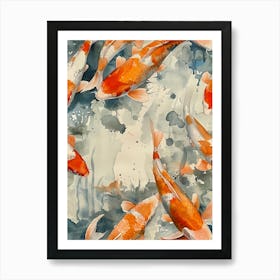 Watercolor Koi 28 Art Print