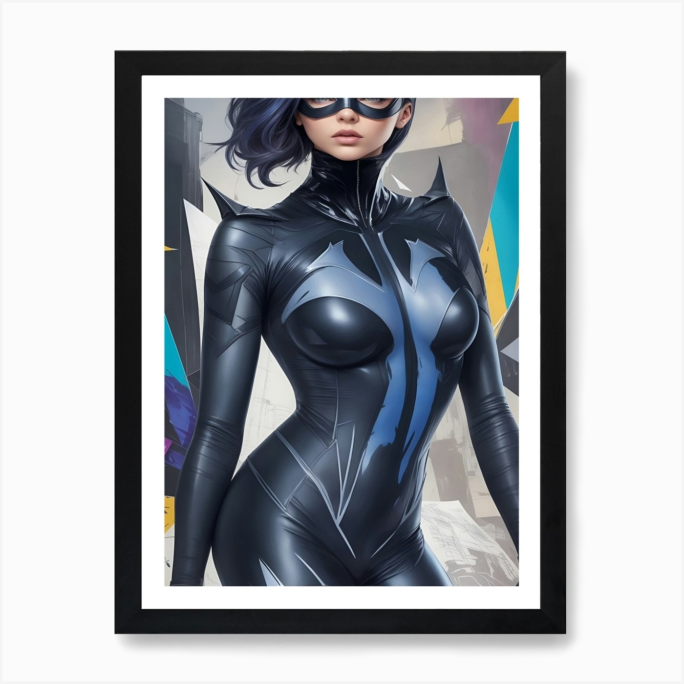 Catwoman (Fashion Expose) 1 Art Pri Framed Wall Art Poster Canvas Print Picture - Picture 2 of 4