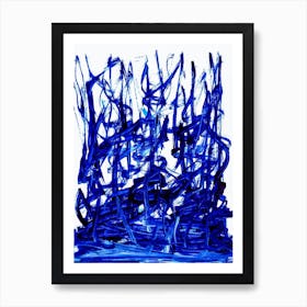 Abstract Blue Painting 2 Art Print