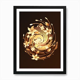 Golden Swirls Art Print