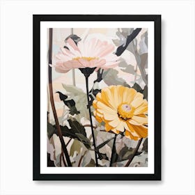 Flower Illustration Calendula 1 Art Print