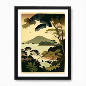 Komodo Island Indonesia Rousseau Inspired Tropical Destination Art Print