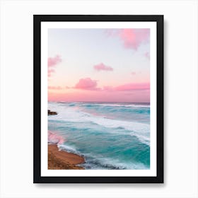 Crane Beach, Barbados Pink Photography 2 Art Print