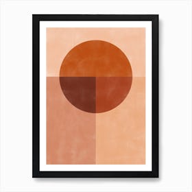 Terracotta Circle Poster No.2 Art Print