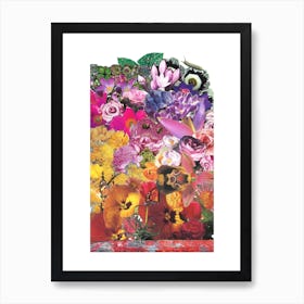 Rainbow Flowers Art Print