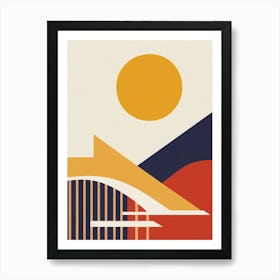 Sunny Day, Geometric Abstract Art Art Print