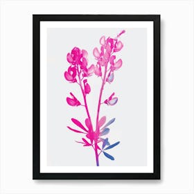 Hot Pink Bluebonnet Art Print