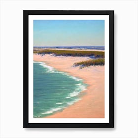 Atlantic City Beach New Jersey Monet Style Art Print