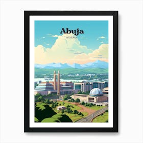 Abuja Nigeria Cityscape Travel Art Illustration Art Print