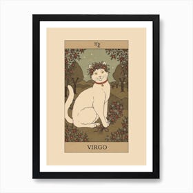 Virgo Cat Art Print
