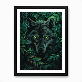 Wolf In The Jungle 4 Art Print