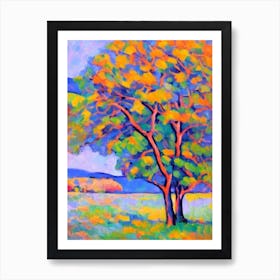 Alder tree Abstract Block Colour Art Print