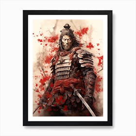 Samurai Katchu Shi Illustration 6 Art Print
