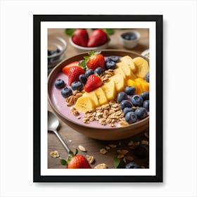 Healthy Breakfast Smoothie Bowl Póster