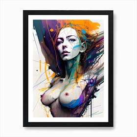 Topless Goddess  Art Print