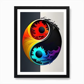 Colour 4, Yin and Yang Illustration Art Print