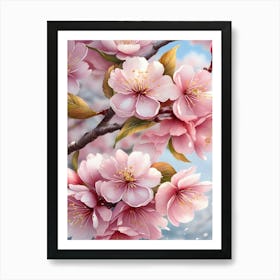 Cherry Blossoms Wallpaper 5 Art Print
