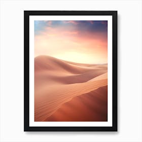 Sand Dunes At Sunset Art Print