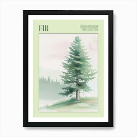 Fir Tree Atmospheric Watercolour Painting 3 Poster Art Print