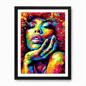 Afro Hair Girl Poster