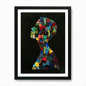 Mosaic Portrait Of A Woman 1 Art Print