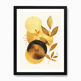 Gold Abstract Canvas Print 1 Art Print