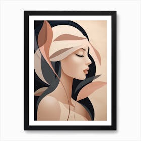 Abstract Portrait Of A Woman 3 Art Print