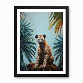 Hyena 1 Tropical Animal Portrait Art Print