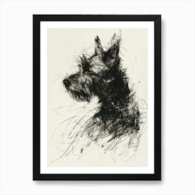  Belgian Laekenois Dog Line Sketch 3 Art Print