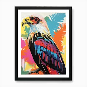 Colourful Bird Painting Crested Caracara 1 Art Print