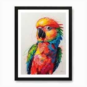 Colorful Parrot 3 Art Print