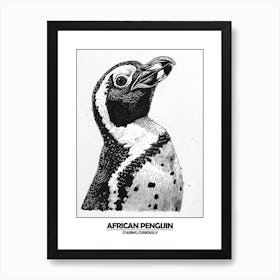 Penguin Staring Curiously Poster 1 Art Print