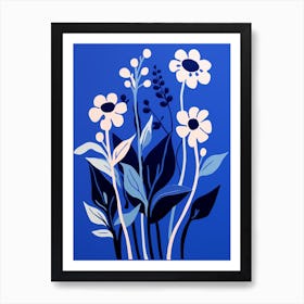 Blue Flower Illustration Lily Of The Valley 4 Art Print