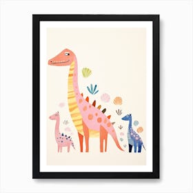 Nursery Dinosaur Family 4 Art Print
