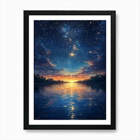 Night Sky With Stars 2 Art Print